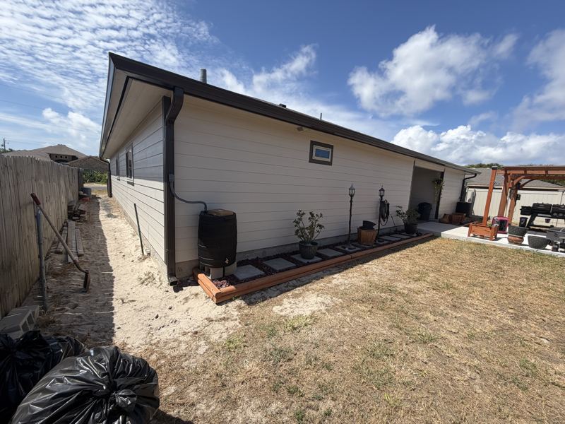 White siding and stone home — Corpus Christi, TX